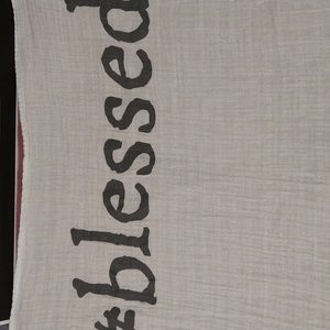 COPY - Mudpie muslin blanket w/ blessed like new condition